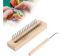 Diheohg Autentica tavola per maglieria, telaio in legno con ganci per telai, set di cornici in legno per progetti fai da te, maglieria