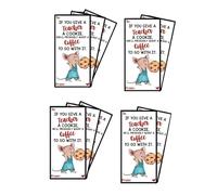 Diheohg Biglietto di auguri per l'insegnante, se regalate al vostro insegnante un libro di biscotti, biglietti con unico ringraziamento-C