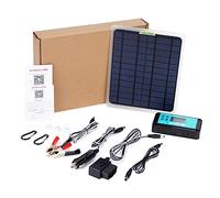 Diheohg Caricatore da auto a pannello solare da 20 W, alimentazione batteria esterna per batterie del veicolo con connettore OBD, leggero e compatto