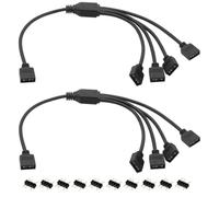 Diheohg Cavo splitter ARGB da 2 pezzi, 1 a 4 femmina a femmina, 5 V, 3 poli, prolunga splitter RGB indirizzabile, cavo di sincronizzazione LED ARGB