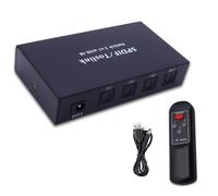 Diheohg Commutatore ottico con 2 vie Spdif-Toslink ottico digitale audio 3 in 1 uscita con telecomando IR
