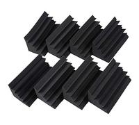 Diheohg Confezione da 8 pezzi da 4,6 in x 4,6 in x 9,5 in nero, isolamento acustico, da parete in schiuma (8 pezzi, nero)