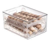Diheohg Contenitore scorrevole per uova di ricambio, accessori, porta uova, contenitore, frigorifero, cassetto, impilabile, scatola per uova alimentari, cucina, frigorifero, organizer