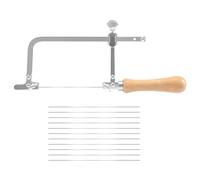 Diheohg Coping Saw telaio in acciaio e 12 pezzi diametro sega a filo 1 mm, taglio a taglio per metallo, plastica, ecc.