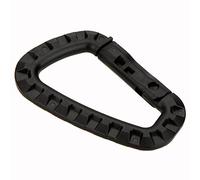 Diheohg D Form 200LB Moschettone per alpinismo, fibbia di chiusura, chiusura a clip, in plastica, per arrampicata, gancio per chiavi, strumento libero, colore nero