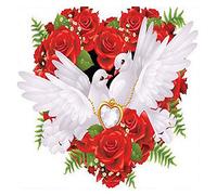 Diheohg Diamante pieno diamante rotondo 5D DIY Diamond Painting,Amore Colomba