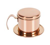 Diheohg Filtro da caffè vietnamita in acciaio inox tazza singola Vietnam mano Punch Pot gocciolamento filtro caffè vietnamita caffè filtro gocciolamento tazza famiglia esterno oro rosa