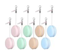 Diheohg Macaron, 8 pulitore schermo per cellulare, spazzola per schermo, spazzola per la pulizia con portachiavi decorativo, facile da usare