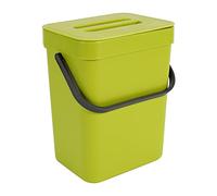 Diheohg Müll Secchio con coperchio sotto lavello, cestino per rifiuti verde, per bagno/ufficio, rifiuti per cucina, piccolo pattumiera per dormire 0,8 galloni