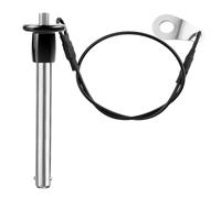 Diheohg Penna a sgancio rapido in acciaio inox, diametro 8 mm, perno con bottone automatico, cavo per tracolla, lunghezza utile 50 mm