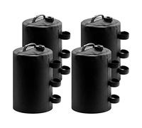 Diheohg Pesi dell'acqua da tetto, 4 pezzi, peso dell'acqua per tenda da 10 litri, pesi pesi, accessori per tende (nero)