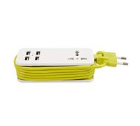 Diheohg Presa di corrente portatile, presa USB, presa di corrente Smart Charger Wall spina EU 7 fori
