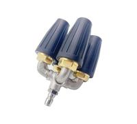 Diheohg Rondella ad alta pressione 4 in 1 con ugello turbina, apertura 2,0, 4 scomparti, ugello girevole a 360°, attacco rapido 1/4, nero