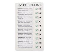 Diheohg RV Checklist Memo Lavagna in Plastica Rimovibile e Riutilizzabile Creativo Memo Lista di Controllo per Elementi e Modulo
