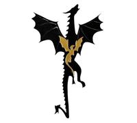 Diheohg Segnalibro drago per uomini, accessori per libri per gli amanti della lettura, segnalibro per leggere, draghi neri e dorati, facile da usare, B