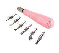 Diheohg Set da intaglio linoleico con 6 lame per stampa a blocchi per scultura fai da te