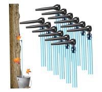 Diheohg Set di 12 rubinetti per sciroppo d'acero con 24 tubi, accessori per sciroppo d'acero antiscivolo, set per sciroppo d'acero a forma di L, durevoli, facili da usare.