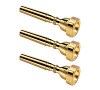 Diheohg Set di 3 bocchini per tromba in ottone 3C 5C 7C tromba per principianti (oro)