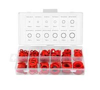 Diheohg Set di 600 rondelle in fibra, 12 misure, in acciaio rosso, kit di rondelle in fibra di carta, guarnizione ad anello piatto, kit assortimento