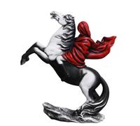 Diheohg Statua di cavallo da equitazione - Scultura artistica moderna, decorazione per la casa, in resina, artigianato, personaggi da collezione, ornamento, soggiorno, facile da installare, facile da