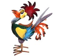 Diheohg Statua in metallo pazza decorazione per interni ed esterni, statua multicolore 19x18x8 cm