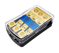 Diheohg Supporto di sicurezza ANL a 3 vie, in rame 0/2/4 gauge fino a 4/6/8 gauge, blocco di distribuzione fusibile da 60 Ampere, per la sostituzione di amplificatori audio per auto