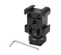 Diheohg Supporto triplo adattatore per flash flash per fotocamera DSLR per flash a LED, A
