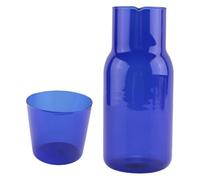 Diheohg Trasparente Colore Caramella Igkeits Tazza di tè in vetro Set Semplice Resistente Bere Succo di Succo Tazza con Bottiglia Di Tè -Blu