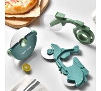 Diheohg Un tagliapizza in metallo, a forma di bicicletta, ruota, moto, scooter, tagliapizza, tagliapizza, coltello da cucina