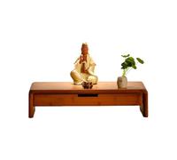 DIHRVTHC Altare buddhista in bambù con spazio contenitore, mobile altare stretto per meditazione e preghiera, ideale per incenso e decorazione Zen in soggiorno o studio(16"/40cm)