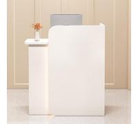 DIHRVTHC Banco Reception, Cassette di Ricevimento, Reception Estetica con Luce e Cassetti Banconi di accoglienza Moderno con Cassetto, Consente di Risparmiare Spazio, per Ufficio Beauty Salon