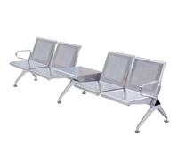 DIHRVTHC Panca sala d'attesa 3 posti seduta ergonomica per clinica studio medico salone bellezza area accoglienza pazienti arredamento visitatori confortevole(Silver,230cm)