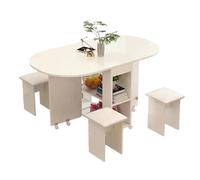 DIHRVTHC Tavolo ribaltabile salvaspazio e funzionale,tavolo a ribalta per 2-4 persone in cucina o open-space, design elegante e facile da ripiegare quando non in uso, soluzione pratica(White,120cm)
