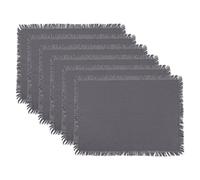 DII 100% Cotone con Frange Heavyweight tovagliolo, Gray, Placemat