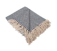DII 100% Cotone copriletto con Motivo a Spina di Pesce per Interni/Esterni da Campeggio, Barbecue, spiagge, Everyday, Coperta 127 x 152,4 cm Nautical Blu Rombo Diamond Nautical Blue