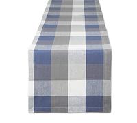 DII 100% cotone da tavolo, blu francese, runner da tavolo, 14x72