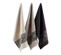 DII 100% Cotone, Lavabile in Lavatrice, Everyday Kitchen Basic, Ultra Assorbente, strofinaccio in Jacquard Decorativo 45,7 x 71,1 cm Set di 3 - Fleur de Lis Jacquard di Base Fleur De Lis