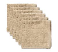 DII 100% Cotone, Lavabile in Lavatrice, Ultra Assorbente, Basic Everyday 30,5 x 30,5 cm in Spugna da Cucina Strofinacci, Windowpane Design, Set di, Melanzana Canovaccio Solid Pebble