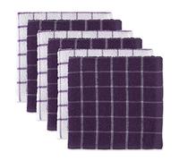 DII 100% cotone, lavabile in lavatrice, ultra assorbente, Basic Everyday 30,5 x 30,5 cm, set di 6 panni da cucina in spugna, motivo finestra