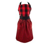 DII A quadretti in cotone, rosso/nero, standard