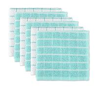 DII Basic Terry collezione Basic set di strofinacci per vetri, 30,5 x 30,5 cm, verde acqua, 6 pezzi