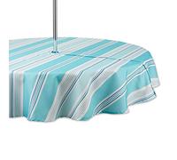 DII Beach Stripe, poliestere, tovaglia con cerniera, 152,4 cm rotonda
