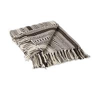 DII Braided Striped Decorative Throw Blanket, 50x60, Dark Brown
