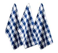 DII Buffalo Check Kitchen Collection, Classic Farmhouse - Set di strofinacci, 50 x 76 cm, blu navy e crema, 3 pezzi