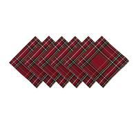 DII CAMZ10906 Tovaglioli di Grandi Dimensioni, 50,8 x 50,8 cm, Perfetti per cene, Natale, Vacanze o Uso Quotidiano, Confezione da 6, 99% Poliestere e 1% Fibra, Holiday Metallic Plaid, Napkin, 6 Pacco