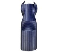 DII Chef Stripe Kitchen - Grembiule da cucina, in cotone, colore: Blu nautico,
