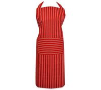 DII Chef Stripe Kitchen - Grembiule da cucina, in cotone, colore: Rosso Tango