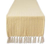 DII Chevron Runner da tavolo, cotone, calendula, 15x72