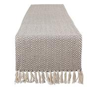 DII Chevron Runner da tavolo, Cotone, Grigio, 15x108