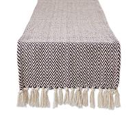 DII Chevron Runner da tavolo, Cotone, Melanzana, 15x72